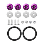 Multiple colors Universal Front Rear Bumper Trunk Quick Release Fastener Kit with Release Tabs and O-Ring For Racing Drifting