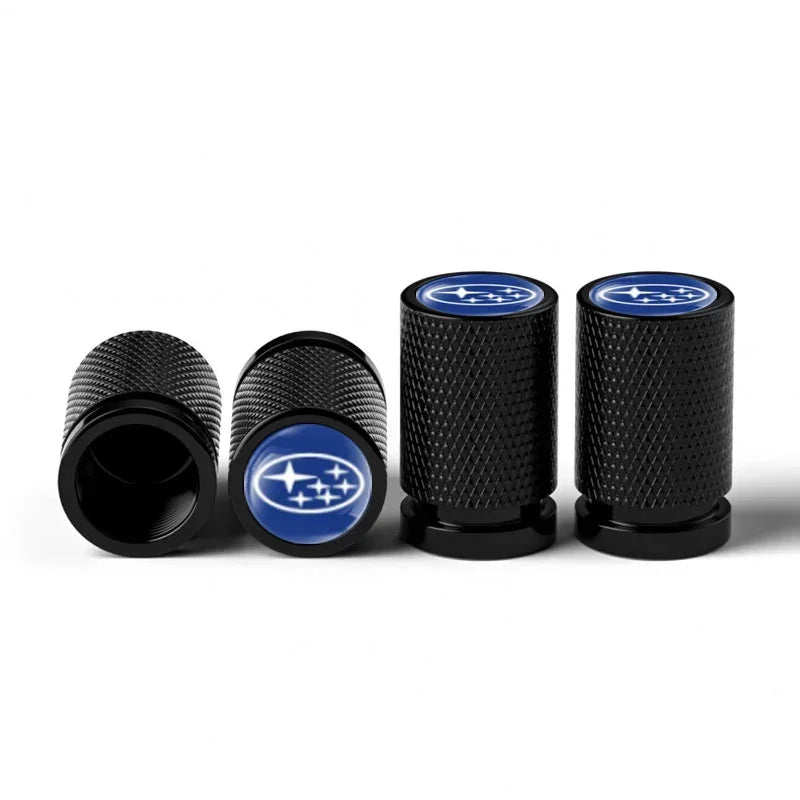 4PCS Car Tire Valve Caps Wheel Stem Protection Air Covers For Subaru STI XV WRC WRX BRZ FORESTER IMPREZA LEGACY OUTBACK TRIBECA