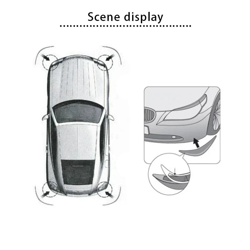 31cm Arc-shaped Universal Rubber Car Bumper Corner Protector Stickers Guards Buffer Trim Molding Anti-Scratch Protection Strip