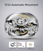 SEAGULL Luxury Watch Business Waterproof Male Clock Date Stainless Steel Mechanical Watch Men Watch reloj hombre 2023 D819.622