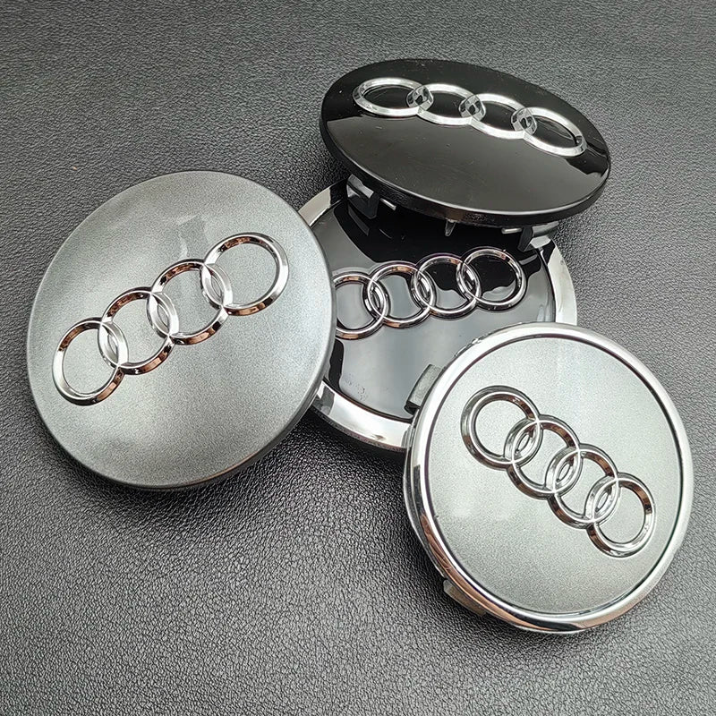 4pcs 60mm 61mm 68mm  Audi Hub Caps Car Wheel Center Caps  For Audi A1 A2 A3 A4 A5 A6 A7 A8 S3 S6 Q3 Q5 Q7 Accessories