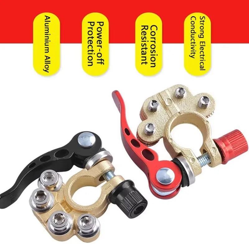 1 Par/2 Piezas de Terminales de Batería de Coche de 12V 24V, Conector de Cableado de Desconexión Rápida, Conector de Corte de Cable, Accesorios para Coche