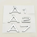 3D ABS cromo negro Logo A1 A2 A3 A4 A5 A6 A7 A8 emblema coche insignia para maletero pegatinas para Audi Auto accesorios decorativos