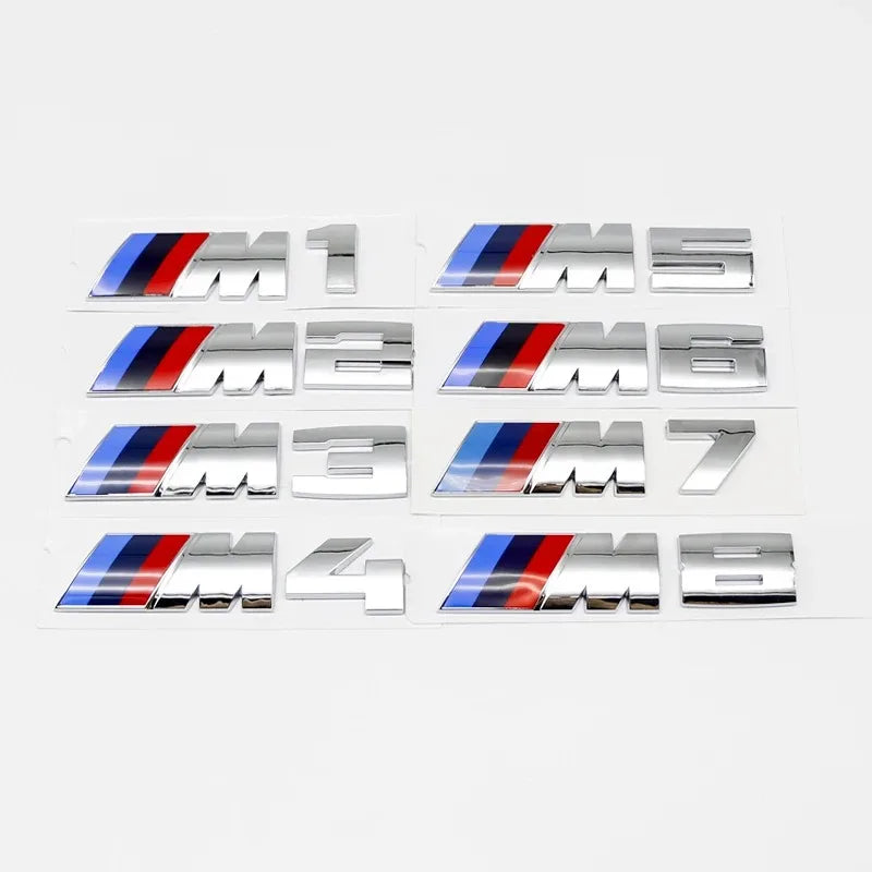 3D ABS M Emblem Trunk Lid Sticker For BMW M1 M2 M3 M4 M5 M6 M7 M8 E46 E36 E34 F10 E90 F30 E60 E53 E30 E92 E Series