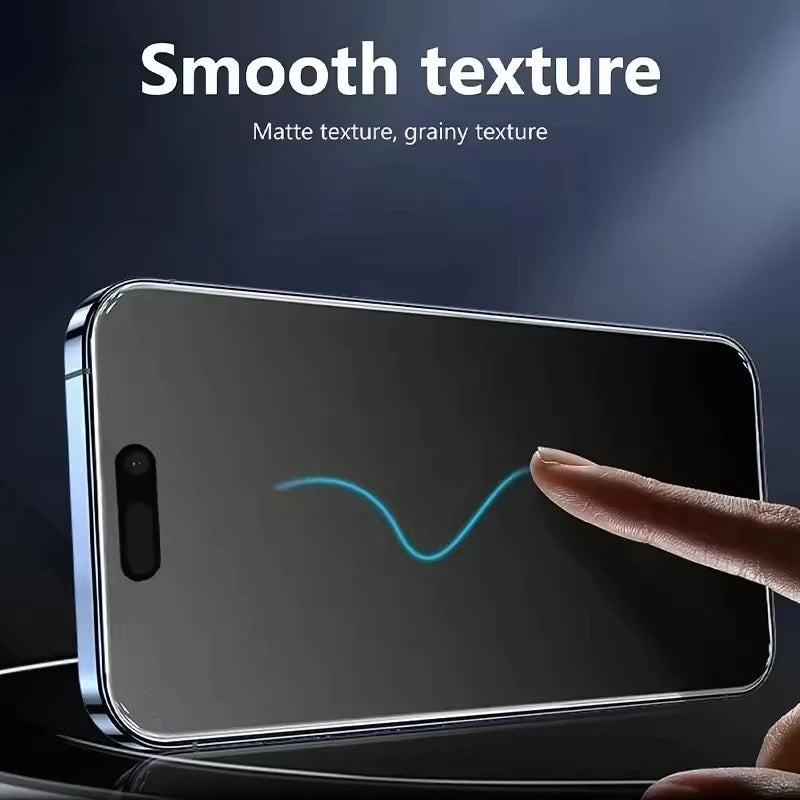 4 Uds vidrio templado mate para iPhone 14 13 12 11 15 Pro Max 7 8 16 Plus Protector de pantalla esmerilado para iPhone 17 PRO X XR XS MAX