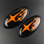 2Pcs Acrylic Car Front Rear Logo Emblem Sticker For Subaru STI XV Impreza BRZ WRX Legacy Outback Auto Hood Trunk Badge Cover