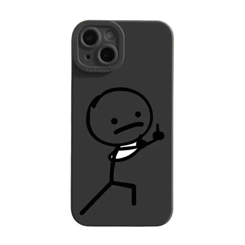 Cartoon Matchman Phone Case For iPhone 11 12 13 14 15 Pro Max XR XS X 7 8 Plus SE 2020 Shockproof Matte Soft TPU Silicone Cover