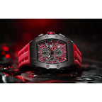 TSAR BOMBA Watch for Men Luxury Brand Tonneau Design Waterproof Clock Stainless Steel Wristwatch Fashion Rectangle Mens Watch
