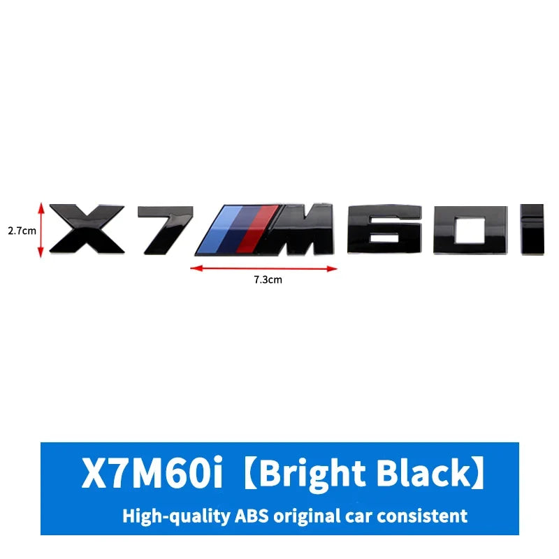 3D ABS M-Standard Sports Competition Emblem Rear Trunk Logo Sticker For BMW M1   X2 X3M X4M X5M X6M X7M Auto Modification  Badge