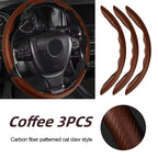 2/3PCS Carbon Fiber Universal Car Steering Wheel Booster Cover Non-Slip Auto Interior Decoration Accessories for Auto Deco