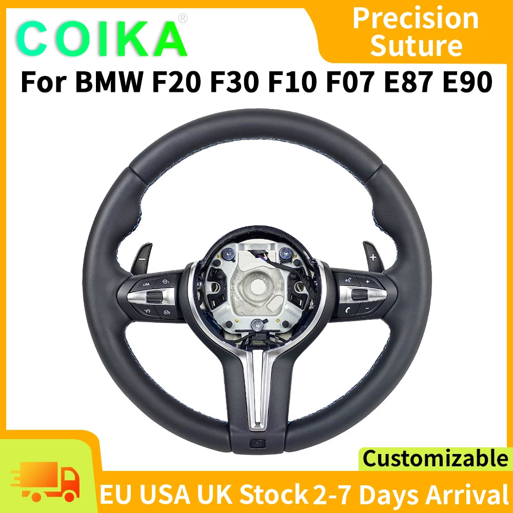 Upgrade M Sport Steering Wheel For BMW F20 F22 F23 F30 F33 F34 F10 F07 F12 X1 F48 X5 F15 X3 F25 F80 E90 E70 E84 M3 M5 Auto Zubehör Full Leather