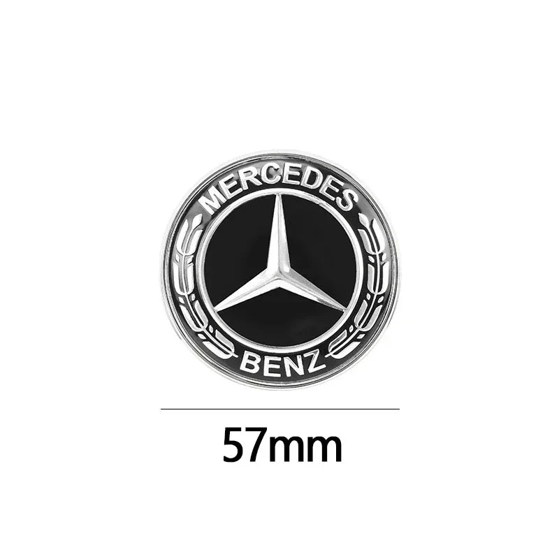 57mm Car Hood Emblem Badge Bonnet Emblem Stickers For Mercedes Benz Brabus AMG W124 W140 W163 W202 W203 W204 W210 W211 W205
