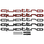 1Pc Audi Quattro Front Grille Emblem 3D ABS Car Emblem Sticks For A3 A4 A5 A6 A6L A8 Q3 Q5 Q7 S3 S4 S5 RS3 RS4 RS6 Accessories