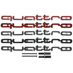 1Pc Audi Quattro Front Grille Emblem 3D ABS Car Emblem Sticks For A3 A4 A5 A6 A6L A8 Q3 Q5 Q7 S3 S4 S5 RS3 RS4 RS6 Accessories