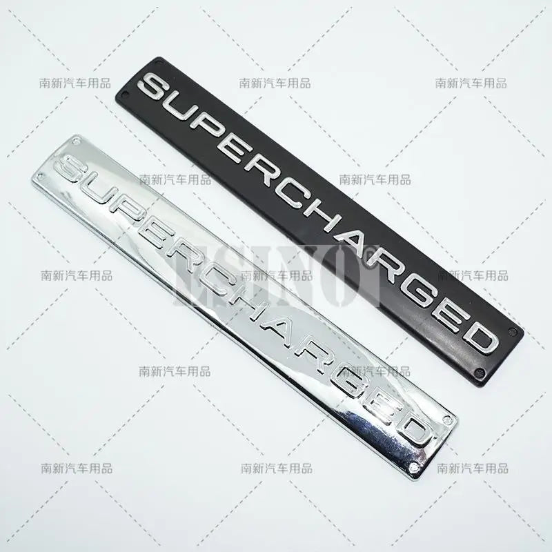 Car Styling Supercharged 3D ABS Adhesive Emblem Rear Trunk Badge Fender Sticker Car Body Decal Auto Accessory