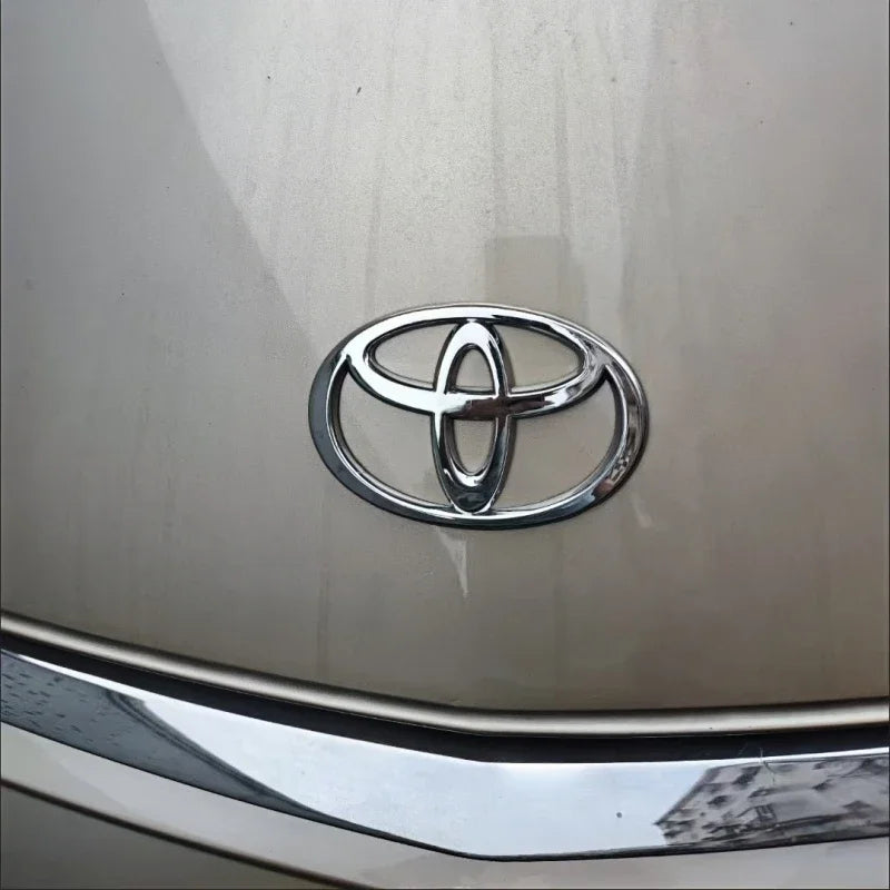 1pc 3D Car Emblem sticker For Toyota Front Grill Hood Rear Trunk Logo Corolla Camry RAV4 Hilux Yaris Prius Prado Badge Accessory