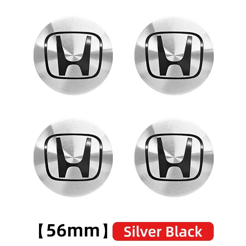 4pcs 56mm 60mm 65mm Car Wheel Hub Centre Cap Badge Emblem Hub Center Cover Car Sticker for Honda Civic Accord Cr-v Fit Crosstour