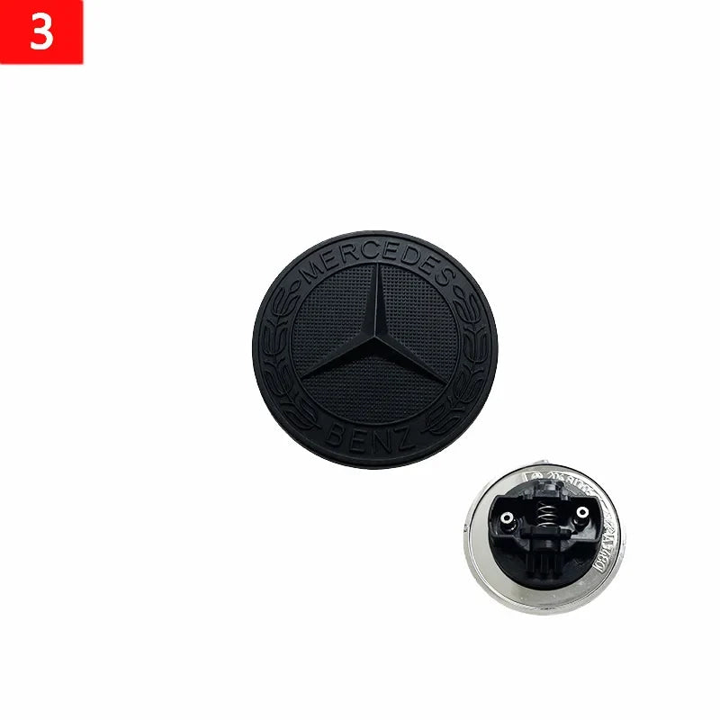 1pcs 56mm Car Aluminum Hood Emblem Front Badge Modification Accessories for Mercedes Benz C-Class E-Class W204 W205 W213 W214