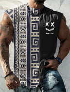 Summer New Men's Vest T Shirt Patterned Tribal Round Neck Clothing Daily Fitness Sports Vintage Sleeveless Printed Ethnic Tops
