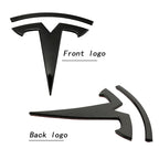 CAR Tesla Model 3 Mode Y Zinc Alloy Car Front Hood Logo Sticker Styling Auto Body Rear Trunk Emblem with Radian Accessories
