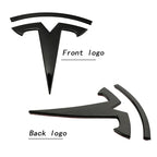 CAR Tesla Model 3 Mode Y Zinc Alloy Car Front Hood Logo Sticker Styling Auto Body Rear Trunk Emblem with Radian Accessories