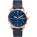 Fossil FS5404 Men Quartz Watch Chronograph Genuine Leather Strap Rose Gold Casual Business Wristwatch Relogio Masculino