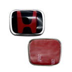 Car Steering Wheel Emblem H-Sticker For Honda Civic Accord City CRV Jade Fit Odyssey Hybrid Red Black Blue Interior Modification