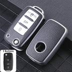 3 Buttons Key Case for Volkswagen Polo Tiguan Passat Golf Jetta Lavida Tpu Leather Protection Shell Bag For Skoda Octavia Seat