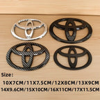 1pc 3D Car Emblem sticker For Toyota Front Grill Hood Rear Trunk Logo Corolla Camry RAV4 Hilux Yaris Prius Prado Badge Accessory