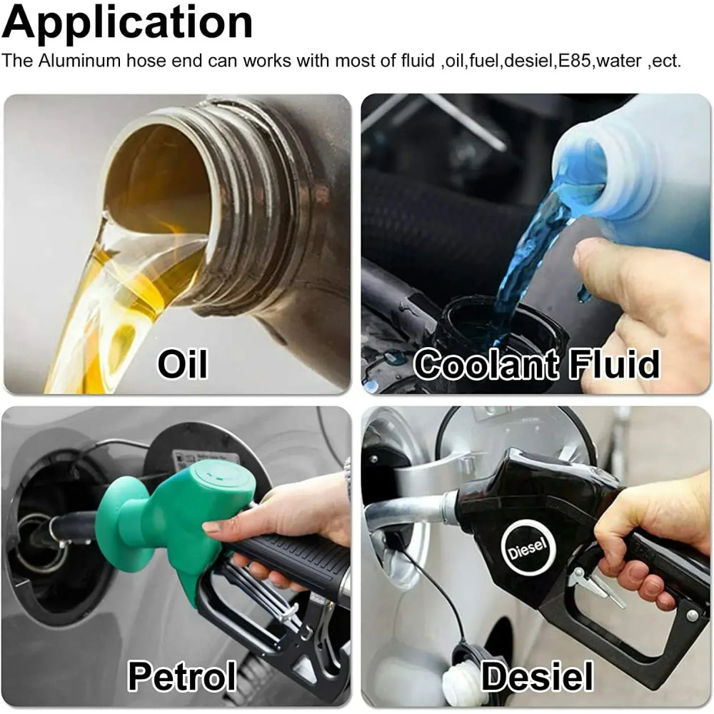 AN4/AN6/AN12 Swivel Hose End Fitting Adapter For Oil/Fuel/Gas Hose Line Oil Cool