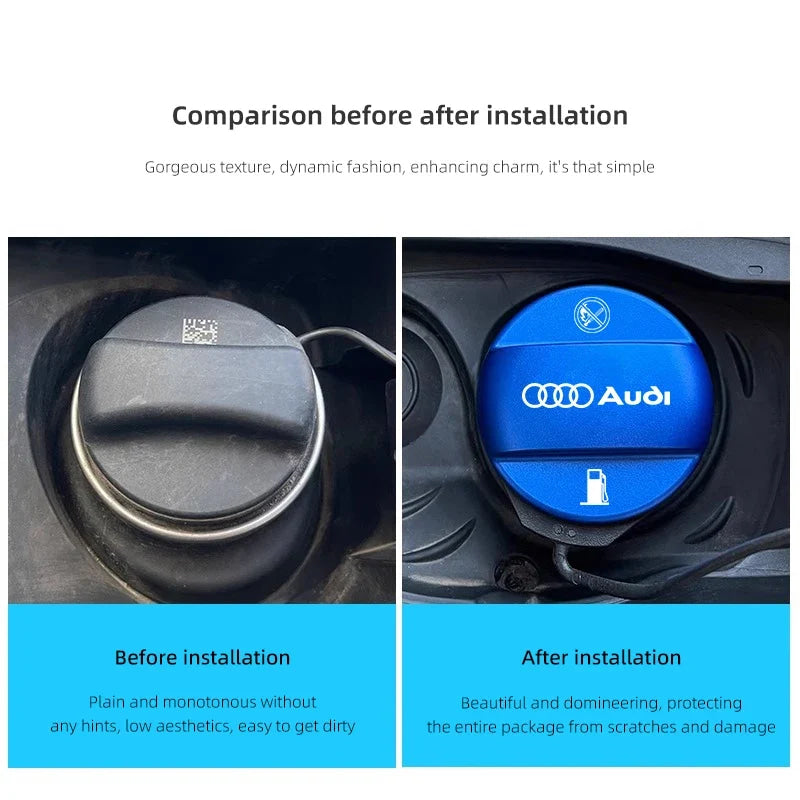 Car Sticker For Audi SLINE S3 TT Series Special Aluminum Alloy Fuel Tank Cap Refuel Box Trim Cover Auto Exterior Modification