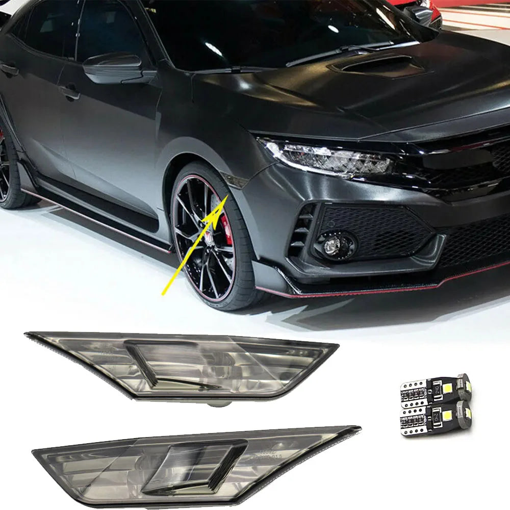 Car Marker Turn Signal Lamp Side Leaf Light Accessory For Honda Civic 2016 2017 2018 2019 2020 2021 34350-TET-H01 34300-TET-H01