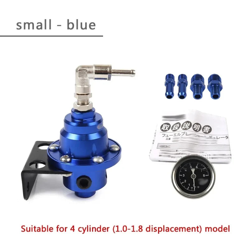 New Universal Adjustable Fuel Pressure Regulator type With original gauge and instructions