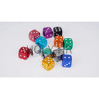 Aluminum Dice Tire Valve Caps Dustproof Car Truck Motocycle Bike Dice Wheel Stem Tyre Tire Wheel Stem Air Valve Dust Cap Cover