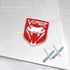 3D VIPER Car Sticker Front Grille Zinc Alloy Emblem For Charger Journey Durango Caliber Body Accessories Rear Trunk Badge Decal