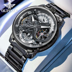 OUPINKE 3278 relojes automáticos para hombre volante de inercia esqueleto de lujo Original diseñador italiano colaboración relojes mecánicos para hombres