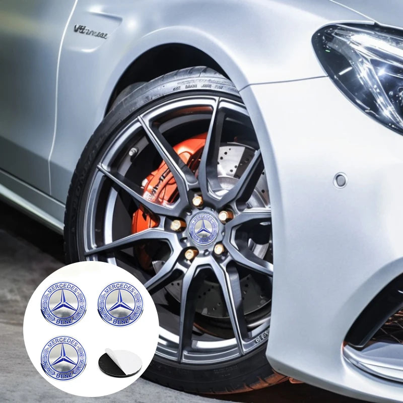 4Pcs 56mm 60mm 65MM Car Wheel Hub Cap Center Sticker Emblem Badge Decal Accessory For Mercedes Benz AMG class W206 W205 W203 GLC