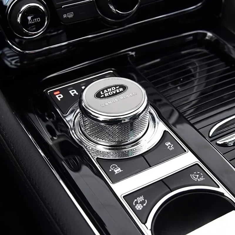 Shift Knob Decoration Metal Cover Car Console Button Sticker For Land Rover Discovery 2 3 4 Range Rover Freelander SV SVR Velar