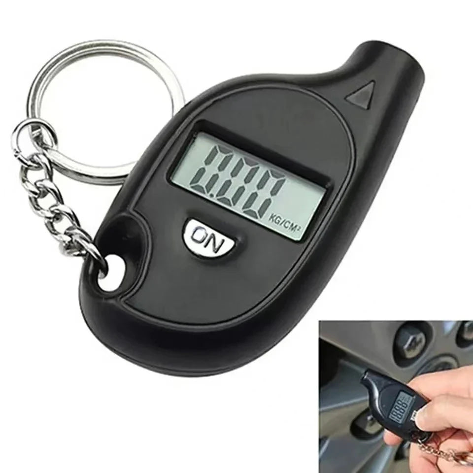 Medidor de neumáticos Digital con pantalla LCD, medidor de presión de aire para neumáticos de motocicleta, herramientas de prueba de alarma de seguridad para neumáticos de coche