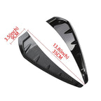 Pairs 35cm Car Fender Side Air Vent Cover Trim Modified Carbon Fiber Black Fender Side Gills Universal Air Vent Decorative Stick