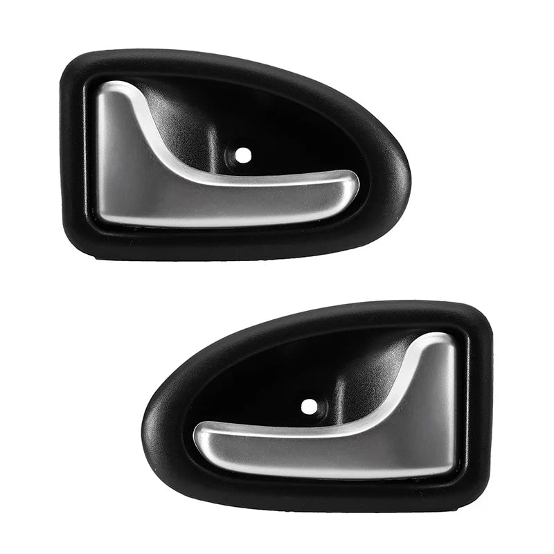 For Renault Car Inside Inner Door knob Interior Door Handle Left Right Fit For Clio 2000-2009 2/3-4/5 Doors Silver Matte Handles