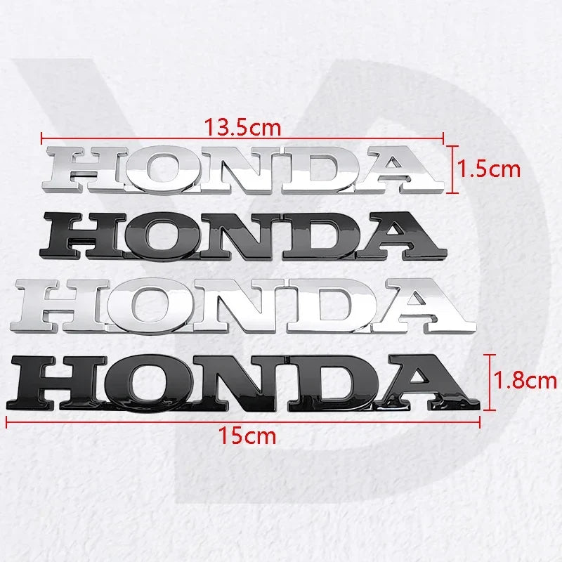 ABS Car 3D Emblem Letter Stickers Rear Tail Trunk Badge for Honda Logo CRV HRV Fit Jazz City Odyssey Jade Vezel NSX Accord Civic