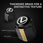 Car Wheel Tire Valve Cap For Lexus ES RX GX ES250 ES300 ES350 RX300 LX450 LX470 LX570 RCF RC350 Rim Stem Dust-proof Covers