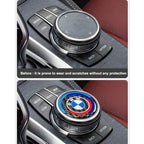 4.5CM 4.8CM Carbon Fibre Car Center Console Knob Stickers Decoration Accessories For BMW 1 2 3 4 5 6 Series GT Z4 X3 X4 X5 X6 X7