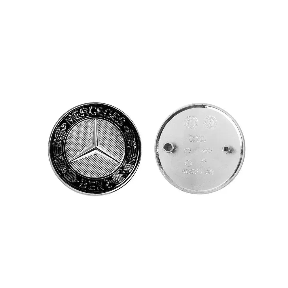 57mm ABS Car Flat Hood Emblem Sticker Front Badge Logo For Mercedes Benz AMG C180 E300 S200 W206 W205 A0008171801 Accessories