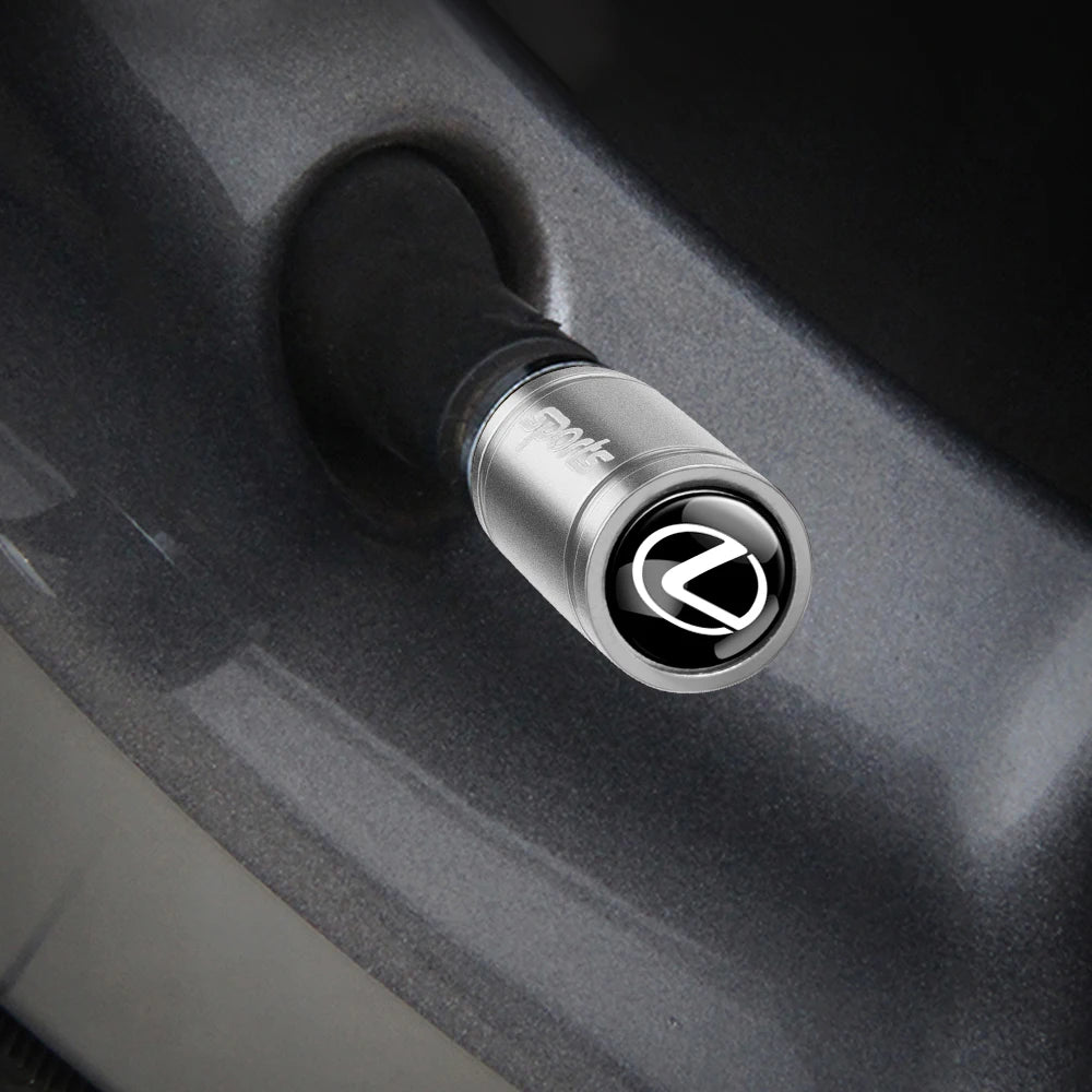 4Pcs Car Wheel Tire Air Valve Caps Stem Covers Exterior Accessories For Lexus LS LC IS350 ES300h ES300 IS250 IS220d NX350h RX LX