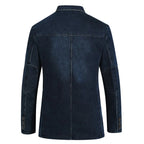 2025 spring and autumn new denim suit men casual loose large size youth denim suit jacket Fashion classic style