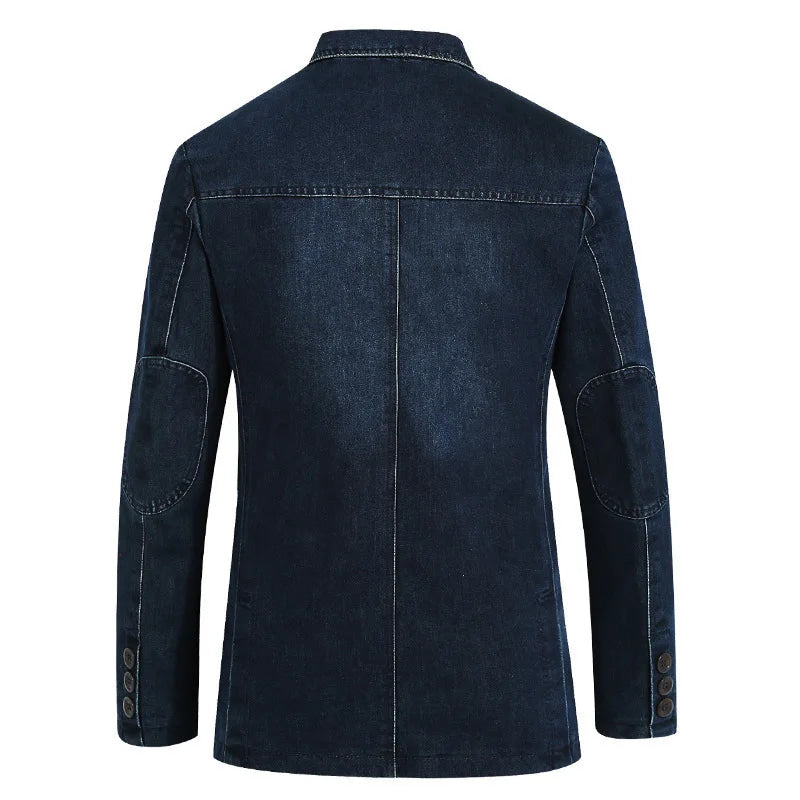 2025 spring and autumn new denim suit men casual loose large size youth denim suit jacket Fashion classic style