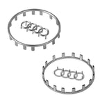 Audi Automobile Steering Wheel Logo Bright Frame Strip Electroplated Sticker Emblem For A3 A4 B8 8P B9 8V A5 A6 C7 A7 Q3 Q5 Q7