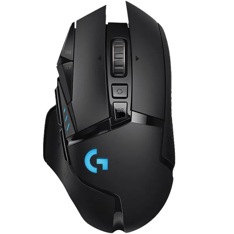 Ratón para Juegos Logitech G502, Cómodo, Ergonómico, Inalámbrico, Alta Sensibilidad, Antideslizante, Apto para Uso Prolongado en Esports